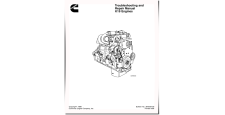 KT19, KTA19 and KTTA19 (K19 series) Diesel Engines Diagnostic and Repair Manual (cum-K19)