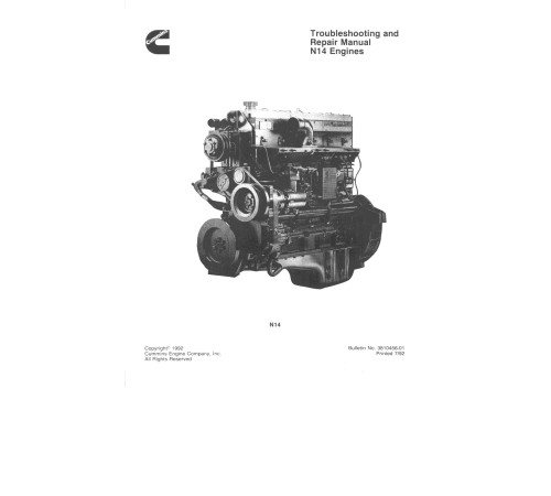Cummins N14 Diesel Engines set of Service Manuals (cummins-N14)