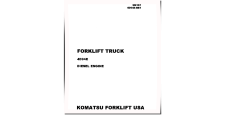 4D94E Diesel Engines (applicable for FD20/23/25/28/30-12 Forklift Trucks) Workshop Manual (4D94E-BE1_SM197)