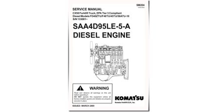 SAA4D95LE-5-A Diesel Engines (applcable for FD40ZTU..50ATU-10 forklift trucks) Service Manual (4D95LE-BE3_SM204)