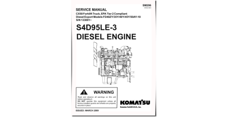 S4D95LE-3 Diesel Engines (applicable for FD40..FD50AY-10 forklift trucks) Service Manual (4D95LE-BE3_SM206)