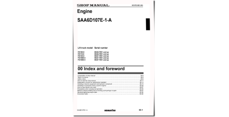 SAA6D107E-1-A Diesel Engines (Applicable to FD100/115/135/150E/160E-8 Forklift Trucks) Workshop Manual (6D107E-BE1_SM)