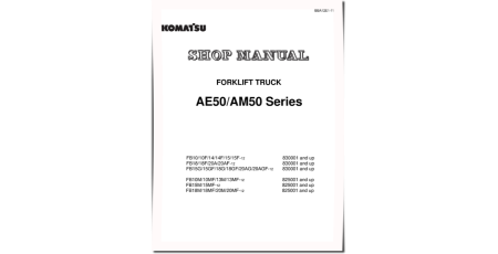 FB10(F,M,MF), FB13/14M(F), FB15/18(F,G,GF,M,MF), FB20A(F,G,GF), FB20M(F)-12 Electric Forklift Truck Shop Manual (BBA12E1-11)
