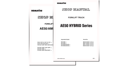 AE50 Hybrid FB15HB-12, FB18HB-12 and FB20AHB-12 (SN: 830001-) Forklift Trucks set of Workshop Manuals (BHA12E1-05)