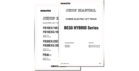 BE30 Hybrid FB20HB-11 and FB25HB-11 (SN from M254-817001) Forklift Trucks set of Workshop Manuals (BHB11E1-02)