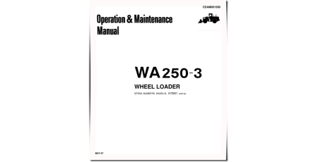 WA250-3-L (SN from A70001) 4WD Wheeled Loaders (Japan) Operate and Maintenance manual (CEAD001500)