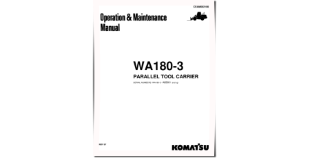 WA180PT-3-L (SN from A85001) Parallel Tool Cariers (Japan) Operate and Maintenance manual (CEAD002100)