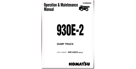 930E-2 (SN: A30224-30245) Electric Dump Trucks (USA) Operate and Maintenance manual (CEAD006600)