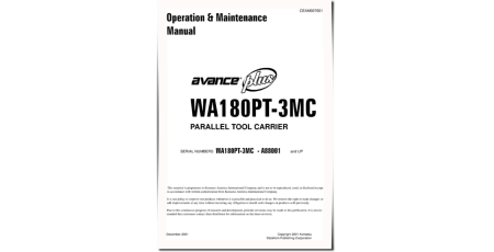 WA180PT-3-MC (SN from A88001) Parellel Tool Cariers (Japan) Operate and Maintenance manual (CEAD007601)