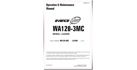 WA120-3-MC (SN from A31001) 4WD Wheeled Loaders (Japan) Operate and Maintenance manual (CEAD007701)