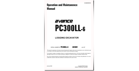 PC300LL-6 (SN from A84001) Log Loaders (USA) Operate and Maintenance manual (CEAD008500)