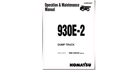 930E-2 (SN: A30246-30291) Electric Dump Trucks (USA) Operate and Maintenance manual (CEAD010001)