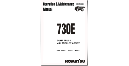 730E Trolley (SN: A30181-30211) Electric Dump Trucks (USA) Operate and Maintenance manual (CEAD010301)