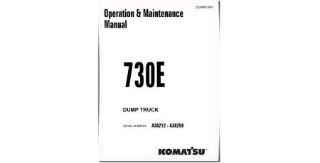 730E (SN: A30212-30259) Electric Dump Trucks (USA) Operate and Maintenance manual (CEAD011001)