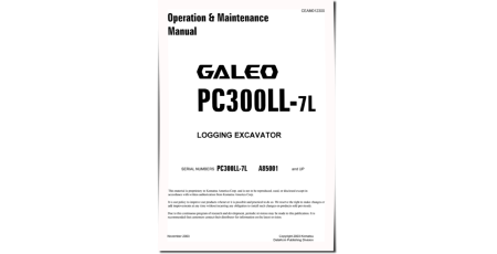 PC300LL-7L (SN from A85001) Log Loaders (USA) Operate and Maintenance manual (CEAD012300)