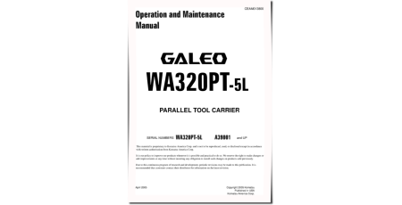 WA320PT-5-L (SN from A39001) Parallel Tool Cariers (Japan) Operate and Maintenance manual (CEAD013800)