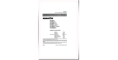 PC300-5, PC300HD-5, PC300LC-5 Crawler Excavators Operate and Maintenance manual (CEAD207074)
