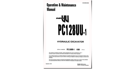 PC128UU-1 (SN: 01001-02346) Crawler Excavators (Japan) Operate and Maintenance manual (CEAM004200D)