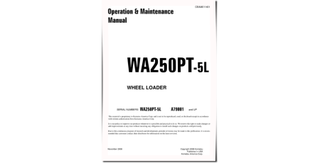 WA250PT-5-L (SN from A79001) Tool Cariers (Japan) Operate and Maintenance manual (CEAM011401)