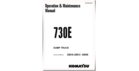 730E (SN: A30310; A30312-30426) Electric Dump Trucks (USA) Operate and Maintenance manual (CEAM014901D)