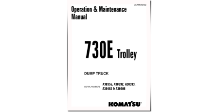 730E Trolley (SN: A30355; A30392-30393; A30403; A30406) Electric Dump Trucks Operate and Maintenance manual (CEAM016402)