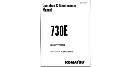 730E (SN: A30427-30538) Electric Dump Trucks (USA) Operate and Maintenance manual (CEAM018100)