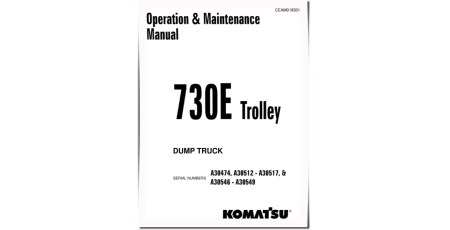 730E Trolley (SN: A30474; A30512-30517; A30546-30549) Electric Dump Trucks Operate and Maintenance manual (CEAM018301)