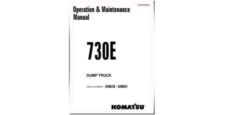 730E (SN: A30539-30551) Electric Dump Trucks (USA) Operate and Maintenance manual (CEAM020001)