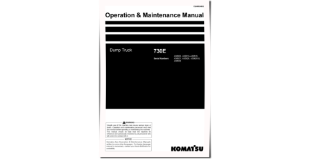 730E (SN:A30603;A30610-30616;A30621;A30628-30629;A30632) Electric Dump Trucks Operate and Maintenance manual (CEAM024802)