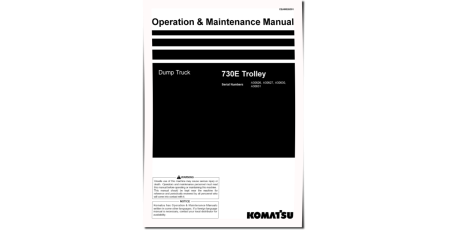 730E Trolley (SN: A30626-30627; A30630-30631) Electric Dump Trucks (USA) Operate and Maintenance manual (CEAM026301)