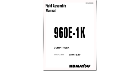 960E-1-K (SN from A50003) Electric Dump Trucks (USA) Field Assembly Manual (CEAW006500)