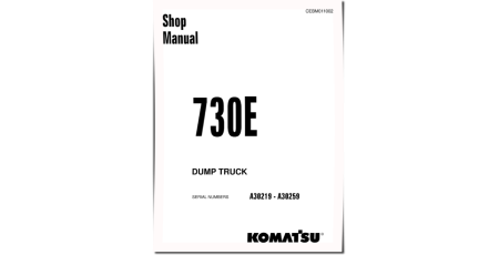 730E (SN: A30219-30259) Electric Dump Trucks (USA) Workshop Manual (CEBD011002)