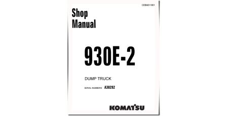 930E-2 (SN: A30292) Electric Dump Trucks (USA) Workshop Manual (CEBD011801)