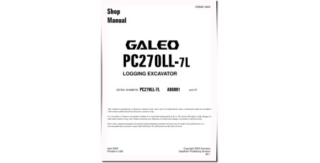 PC270LL-7L (SN from A86001) Log Loaders (USA) Workshop Manual (CEBD014600)