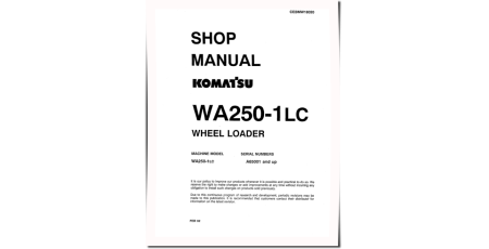 WA250-1-LC (SN from A65001) 4WD Wheeled Loaders (Japan) Workshop Manual (CEBMW18020)