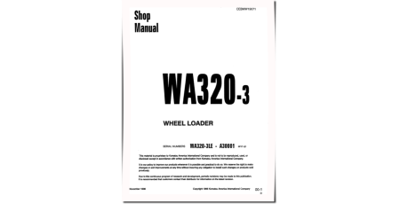 WA320-3-L (SN from A30001) 4WD Wheeled Loaders (Japan) Workshop Manual (CEBMW19071)