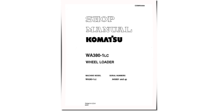 WA380-1-LC (SN from A45001) 4WD Wheeled Loaders (Japan) Workshop Manual (CEBMW23030)