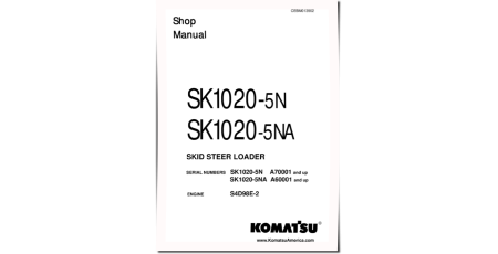 SK1020-5-N and SK1020-5-NA Skid Steer Loaders with S4D98E-2 engines (USA) Workshop Manual (CEBM013902)