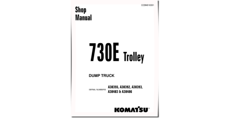 730E Trolley (SN: A30355; A30392-30393; A30403; A30406) Electric Dump Trucks (USA) Workshop Manual (CEBM016301)