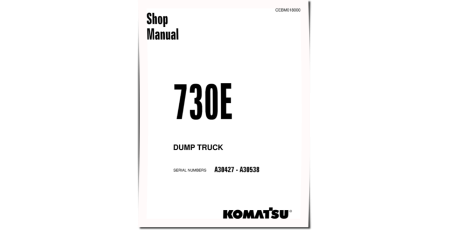730E (SN: A30427-30538) Electric Dump Trucks (USA) Workshop Manual (CEBM018000D)