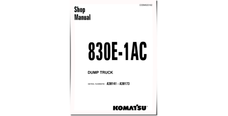 830E-1-AC (SN: A30141-30173) Electric Dump Trucks (USA) Workshop Manual (CEBM020102)