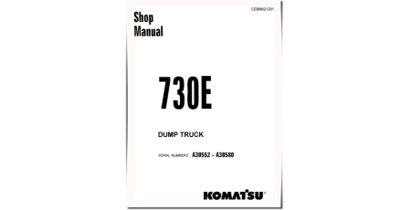 730E (SN: A30552-30580) Electric Dump Trucks (USA) Workshop Manual (CEBM021201)