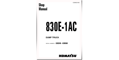 830E-1-AC (SN: A30240-30560) Electric Dump Trucks (USA) Workshop Manual (CEBM021903)