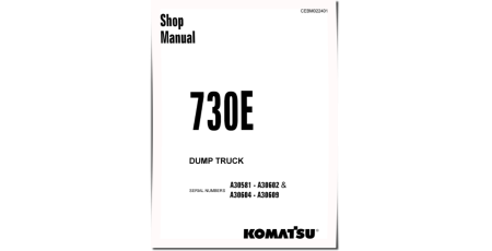 730E (SN: A30581-30602; A30604-30609) Electric Dump Trucks (USA) Workshop Manual (CEBM022401)