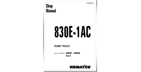 830E-1-AC (SN: A30461-30546) Tier 2 Electric Dump Trucks (USA) Workshop Manual (CEBM023501)