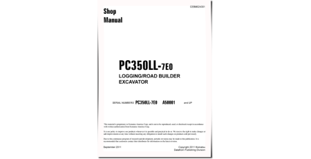 PC350LL-7 (SN from A50001) Log Loaders and Road Builders (USA) Workshop Manual (CEBM024301)