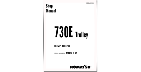 730E Trolley (SN from A30617) Electric Dump Trucks (USA) Workshop Manual (CEBM025000)