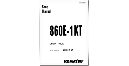 860E-1-KT (SN from A30036) Electric Dump Trucks (USA) Workshop Manual (CEBM025801)