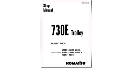730E Trolley (SN:A30431-30432;A30460-30461;A30463-30464;A30467-30469) Electric Dump Trucks Workshop Manual (CEBM026100)