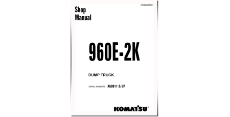 960E-2-K (SN from A50011) Electric Dump Trucks (USA) Workshop Manual (CEBM026301)